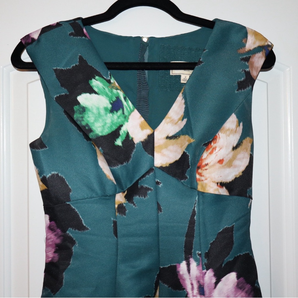 Moulinette Soeurs Teal and Multicolor Floral Dress